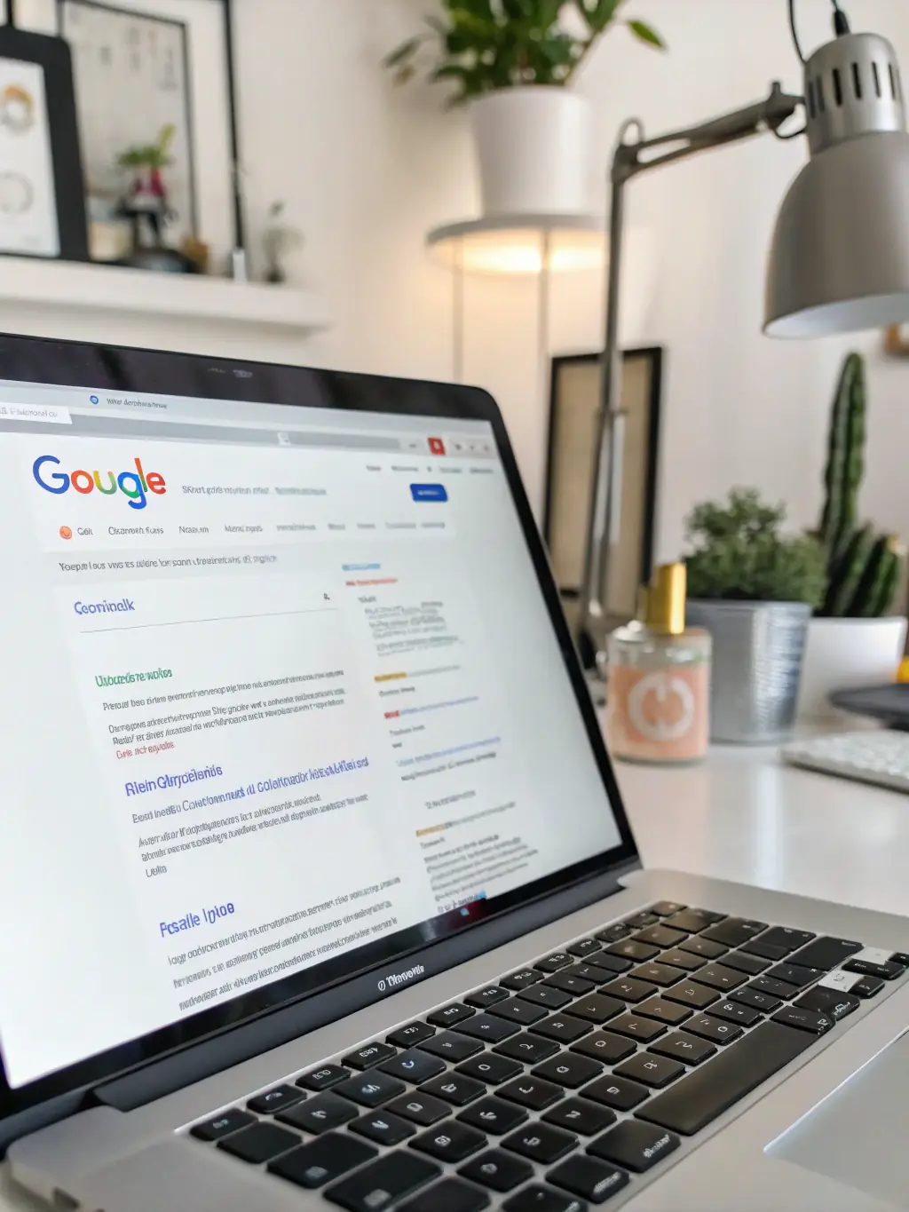 A visually appealing image representing SEO strategies, showing a website ranking high on search engine results pages for relevant keywords.