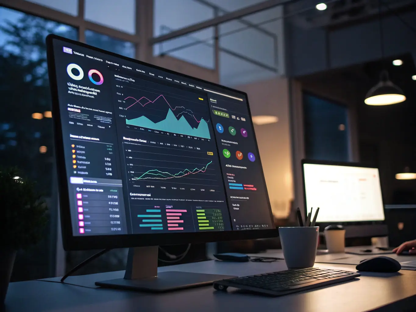 A vibrant image showcasing a successful PPC campaign dashboard with rising graphs and positive metrics, emphasizing the effectiveness of Infinovis Media's PPC advertising services.