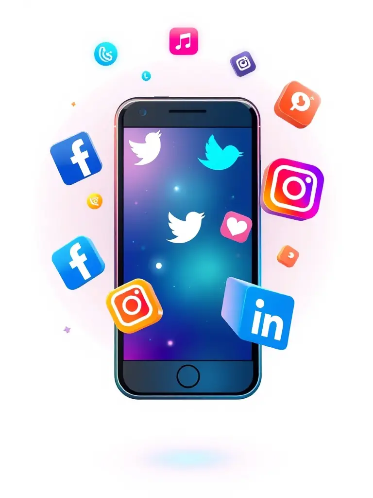 An engaging image of various social media platforms with optimized content, reflecting increased engagement and brand awareness for a client.